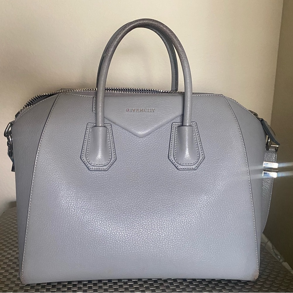 Givenchy Gray Leather Antigona Dome Satchel